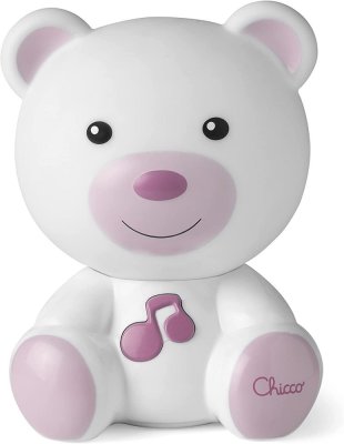 CHICCO Nachtlicht mit Musik-Teddybär rosa ab 0 Monaten