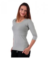 T-shirt d'allaitement Kateřina, manches 3/4, olive