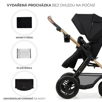 KINDERKRAFT Kombi-Kinderwagen Moov 2 Air 3in1 Pure Black