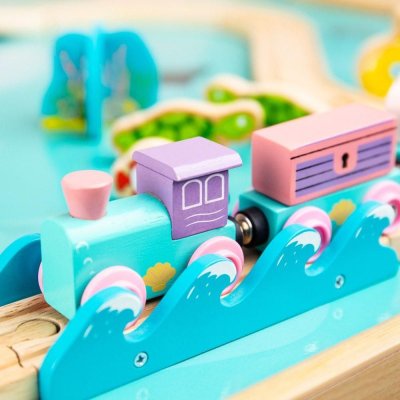 Bigjigs Rail Trenuleț de masă lumea marină