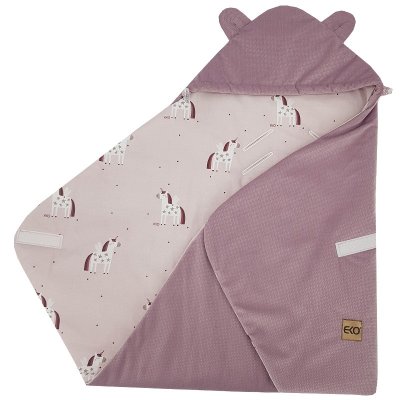 EKO Fußsack Wickel für Autositz VELVET Unicorn 110x100 cm