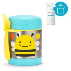 SKIP HOP Zoo Thermos per alimenti con cucchiaio/forchetta Ape 325 ml, 3+ + AQUAINT 500 ml