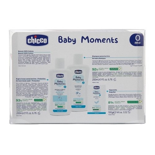 CHICCO Geanta cosmetica cu fermoar - Set Baby Moments albastru