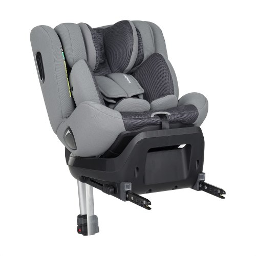 PETITE&MARS Fotelik samochodowy Reversal Pro i-Size 360° Grey Air 40-105 cm + Mirror Oly Grey 0m+