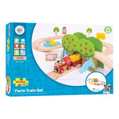Bigjigs Rail Träjärnväg bondgård