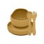 PETITE&MARS TAKE&MATCH dining silicone set 3 pcs Intense Ocher 6m+