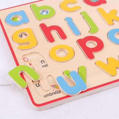 Bigjigs Toys Englisches kleines Alphabet mit Bildern