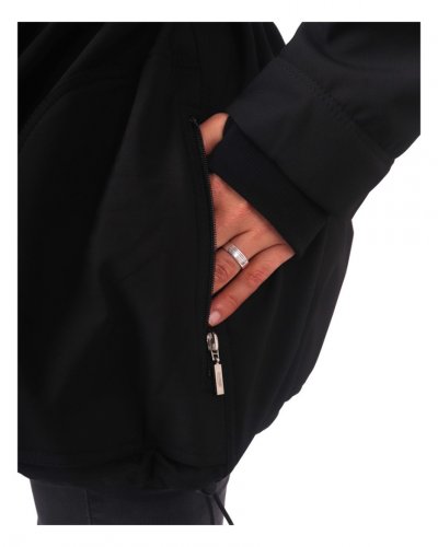Softshellová nosicí bunda Pavla + těhotenská vsadka - černá