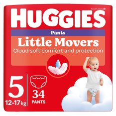 Pantaloni HUGGIES® Little Movers 5 (12-17 kg), 34 buc