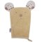 EKO Cotton washcloth with ears Bear Beige 20x15 cm