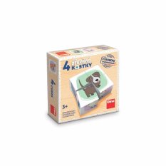 Dino Cubi di legno con immagini Animaletti 4 cubi
