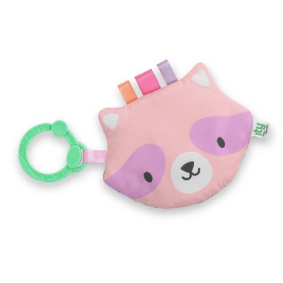 INGENUITY Sensorik-Spielzeug am C-Ring Crinklet™ Waschbär Deni 0m+