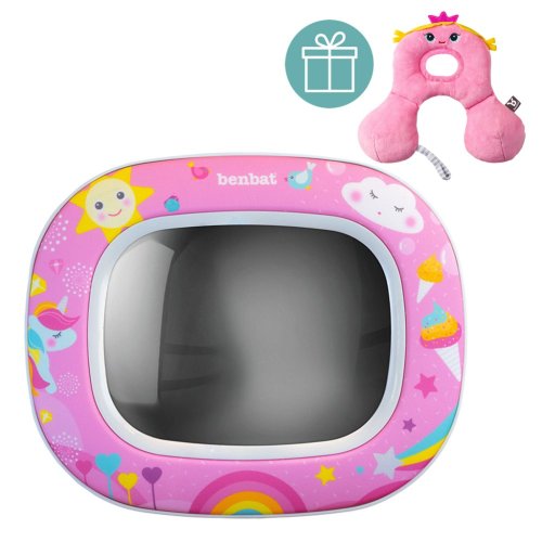 BENBAT Children's mirror Night&Day - unicorn 0m+ Neck rest with headrest, princess 0-12 m