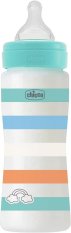 CHICCO Biberon Bien-être silicone 330 ml garçon