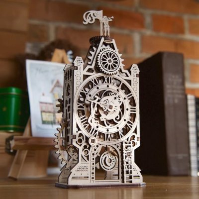 Ugears 3D Drewniane Puzzle Mechaniczne Wieża Zegarowa