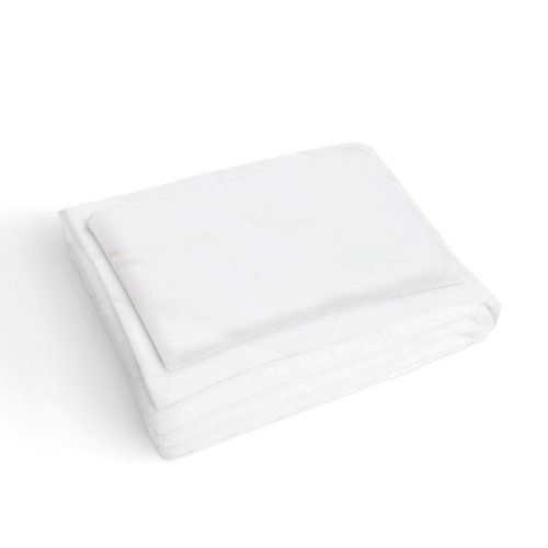 KLUPS Navlaka za poplun + jastuk za krevetić tijekom cijele godine Lux bijela 135 x 100 + 60x40 cm