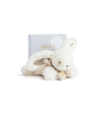 Doudou Zestaw prezentowy - Pluszowy króliczek beżowy 16 cm