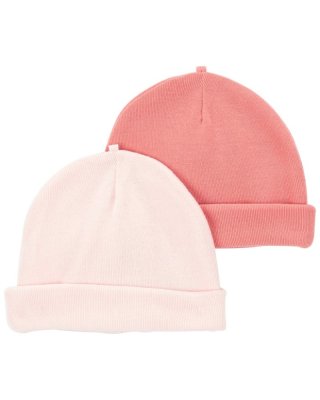CARTER'S Hat Pink girl MFL 2szt 0-3m