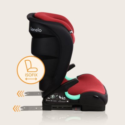 LIONELO Bilbarnstol Neal i-Size (100-150 cm) Red Burgundy