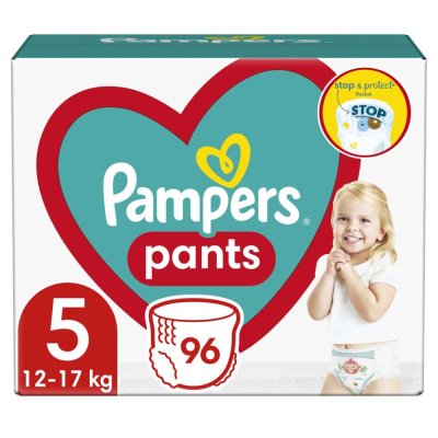 2x PAMPERS Nadrág Eldobható pelenkabugyi 5 (11-18 kg) 96 db - MEGA CSOMAG