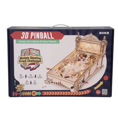 RoboTime Puzzle 3D en bois de flipper mécanique