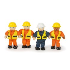 Tidlo Houten Bouwvakkers Poppetjes 4 stuks