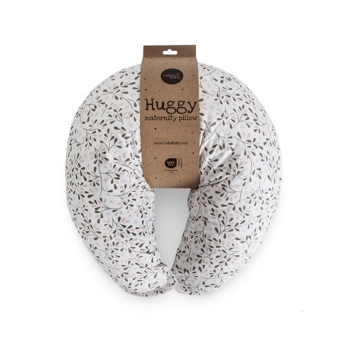 CEBA Coussin d'allaitement Huggy (150x60x37) Basic Tiny Leaves