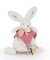 Doudou Zestaw prezentowy - Pluszowy króliczek z przytulanką 25 cm pudrowy róż