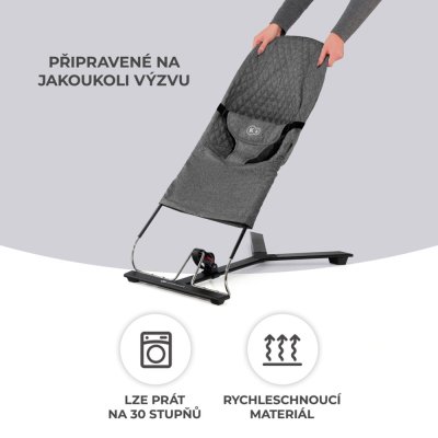 KINDERKRAFT Cadeira de balanço Mimi Cinza, até 9 kg