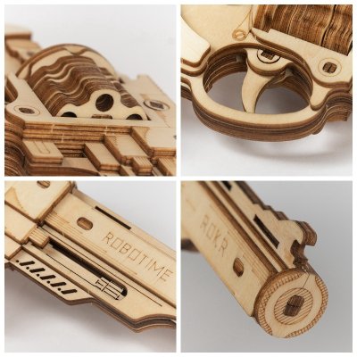 RoboTime Puzzle 3D de madera mecánico Revolver Corsac