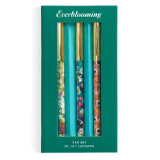 Galison Ensemble de stylos Fleurs éternelles Joy Laforme 3 pièces