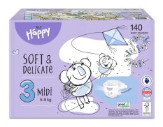 2x BELLA HAPPY Baby Couches jetables Midi Box 5-9 kg 70 pièces