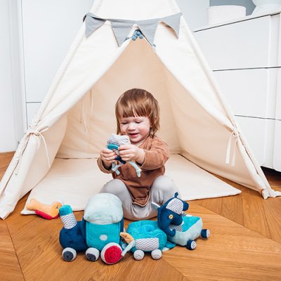 BABYONO Lernspielzeug Safari-Zug ab 0 Monaten