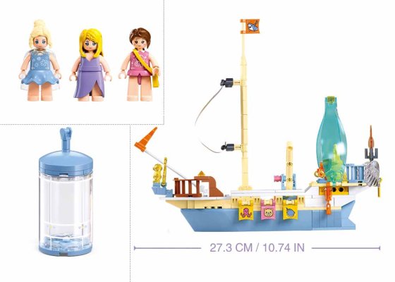 Sluban Girls Dream Călătorie pentru descoperirea comorilor M38-B1173 Navă pentru căutătorii de comori