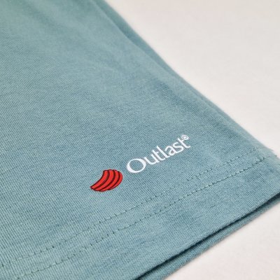 Moška majica KR tanek izrez U Outlast® - tm.lišejnik