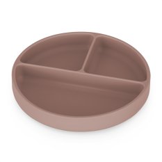 PETITE&MARS Talířek silikonový dělící kulatý Take&Match Velvet Latte 6m+