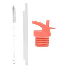 A Little Lovely Company - Bouchon, brosse et paille pour gourde en acier inoxydable - Fun