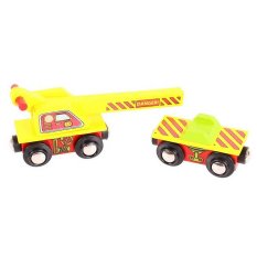 Bigjigs Rail Vagón con grúa