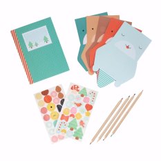 Petit Collage Green Creative Suitcase Animal Letter Set