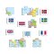 Larsen Puzzle éducatif Europe Carte et drapeaux 70 pièces
