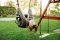 small foot Trapezschaukel mit Turnringen Black Line