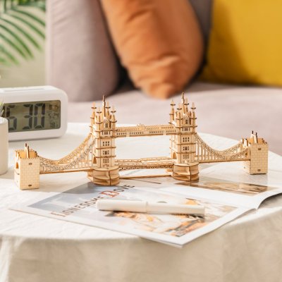 RoboTime 3D houten mechanische modelbouwpakket Tower Bridge met verlichting