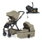 PETITE&MARS Kočárek kombinovaný ICON 2v1 Mossy Green LITE AIR + Core Pro i-Size Black Grey + Báze