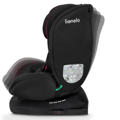 LIONELO Bilbarnstol Bastiaan i-Size (40-150 cm) Black Red