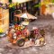 Puzzle 3D en bois mécanique RoboTime - Chariot de fleurs