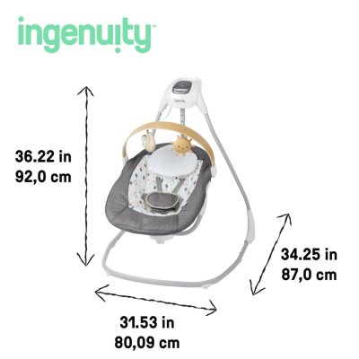 INGENUITY Leagăn muzical balansoar Parker™ 0l+, până la 9 kg