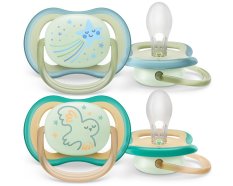 Philips AVENT Ultra Air Nachtschnuller 0-6m Junge, 2 Stk