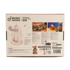RoboTime Drewniane puzzle 3D pozytywka Choinka