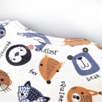 Maglietta smyk DR TISK Outlast® - animali colorati bianchi