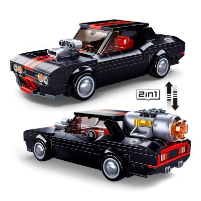 Sluban Model Bricks M38-B1085 Voiture de course de rue 2 en 1